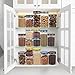 TrendPlain Air Tight Containers for Food - Pop Up High - Grade Borosilicate Glass Container with Stackable Lids - Storage Containers for Pantry, Cereal, Coffee, Rice, Flour 17 Oz / 500 ML, White