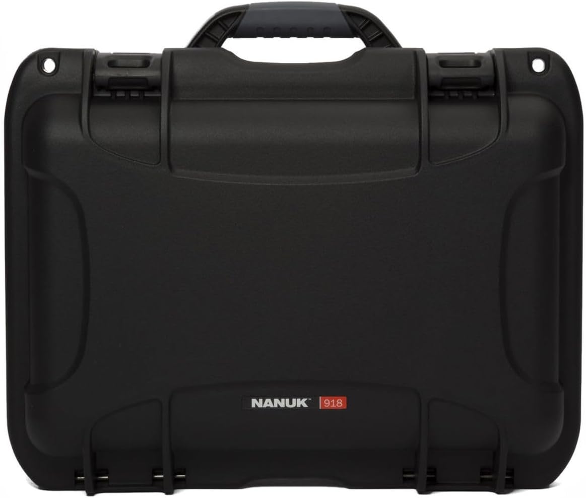NANUK 918 Medium Waterproof Hard Case with Foam Insert 16.9" x 12.9" x 9.3" - Black