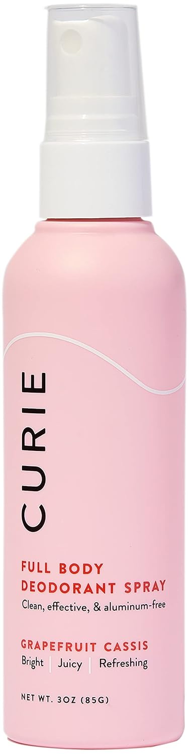 Curie Full Body Spray Deodorant for Men and Women, Aluminum Free Deodorant with No Baking Soda, 3oz (Grapefruit Cassis) - Image 1 of 6