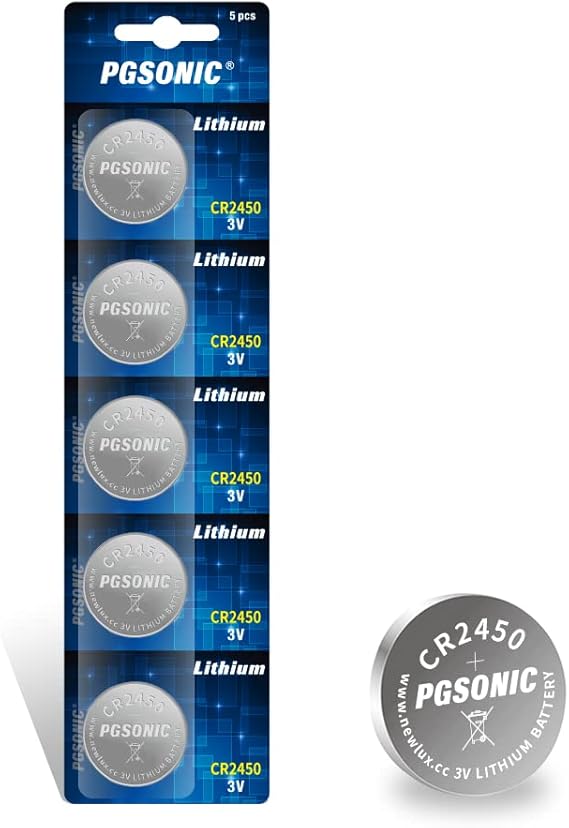 PGSONIC CR2450 3V Lithium Battery (5pcs) Health & Household