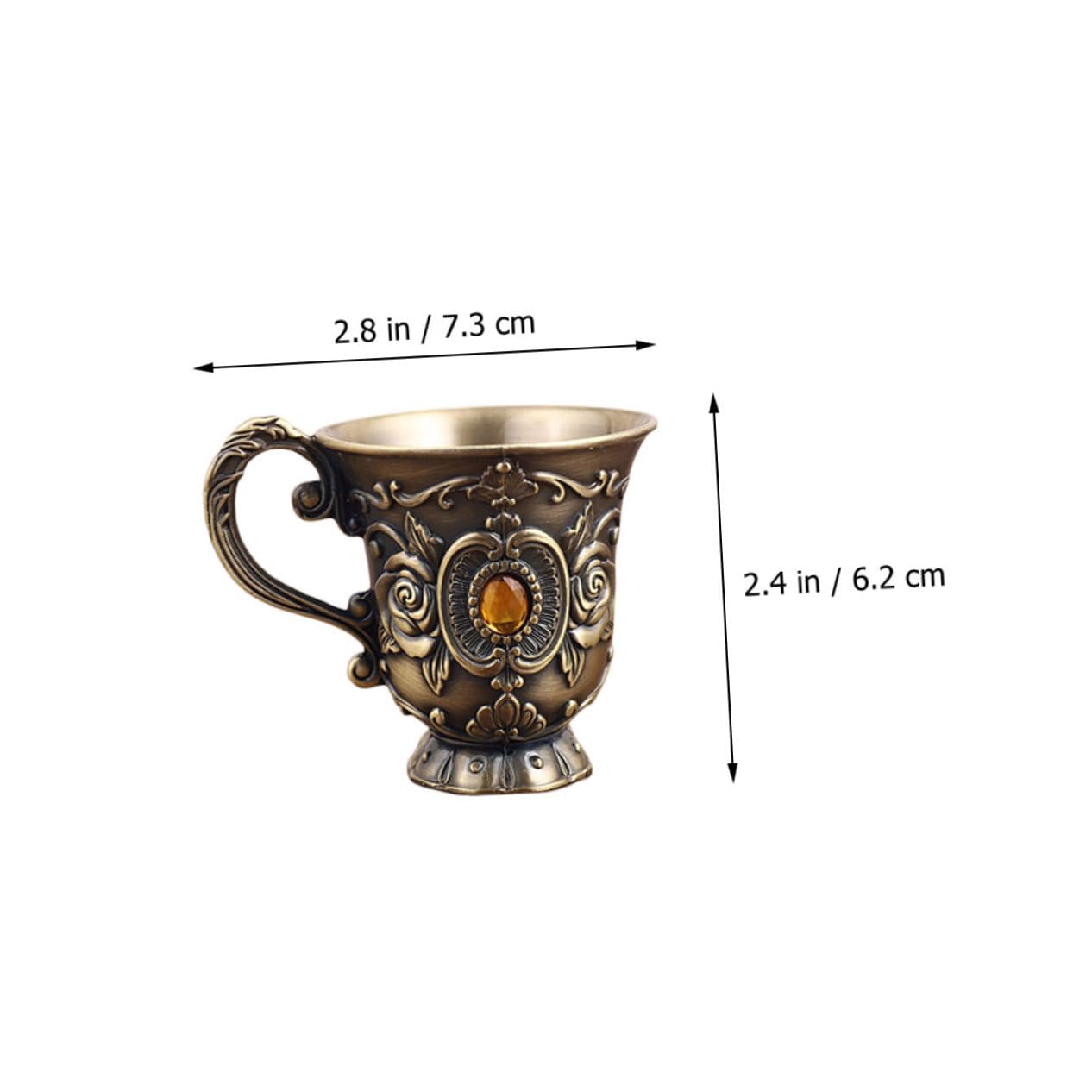 Verres à vin en cuivre, Tasse de Sacrifice 1 pièce, Verre à Shot Vintage en Relief, coudières for Bureau, Coupe de Calice Royal, gobelet à vin, Verre à vin en Laiton Gothique