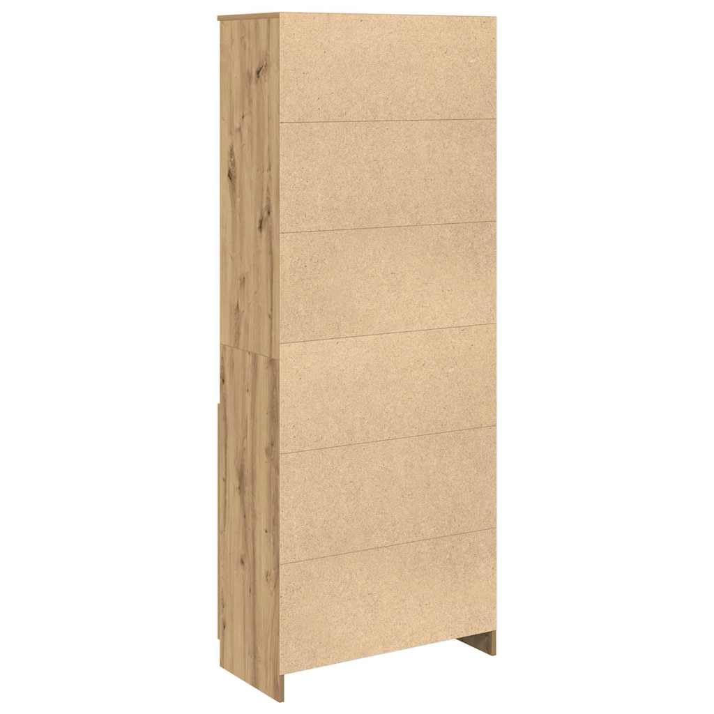 vidaXL Highboard Artisan-Eiche 70x35x180 cm Holzwerkstoff, Schrank, Lagerschrank, Schrank hoch, Beistellschrank, hoher Schrank, Schrank mit Tür