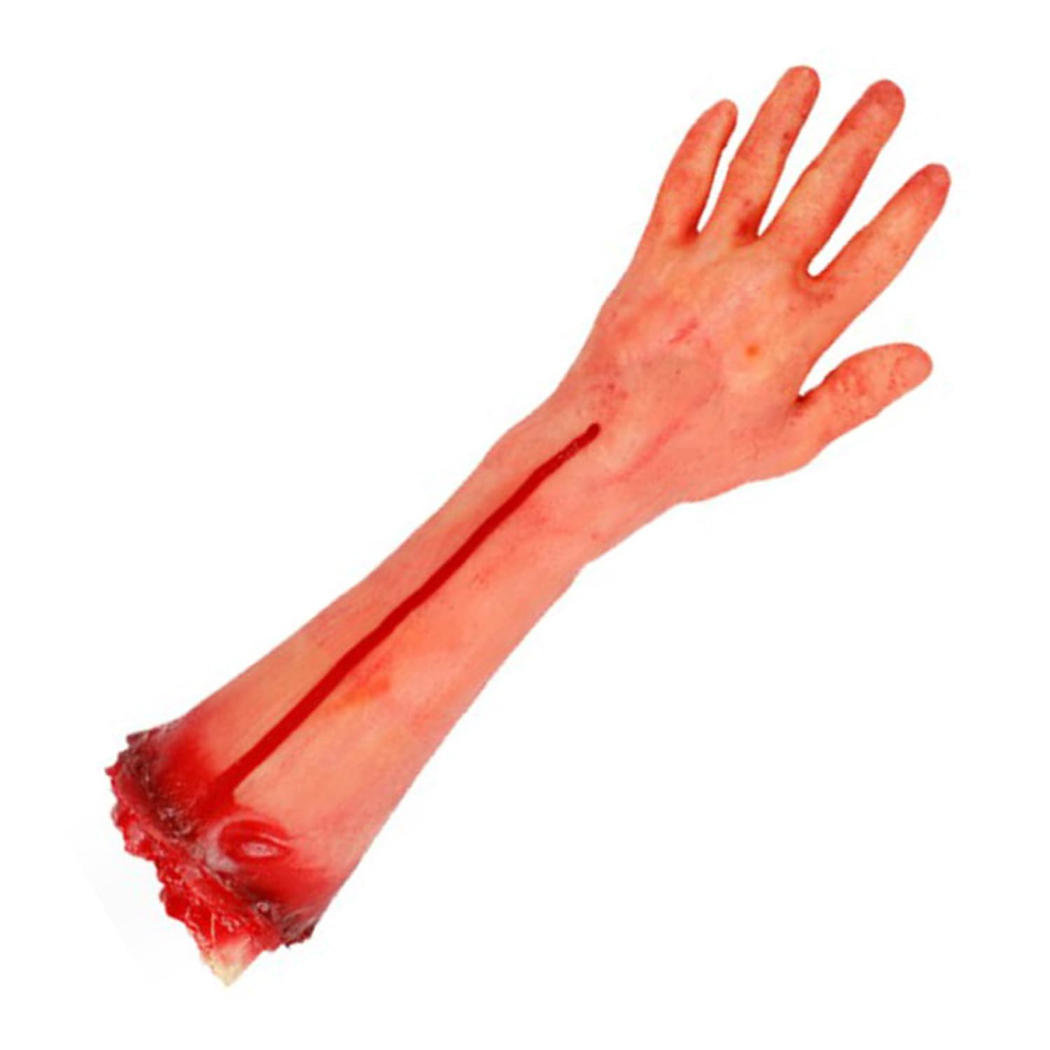 Bohue Halloween Severed Short Arm Bloody Severed Arm Simulated Broken Hand Terror Fake Body Parts Halloween Props Party Decoration