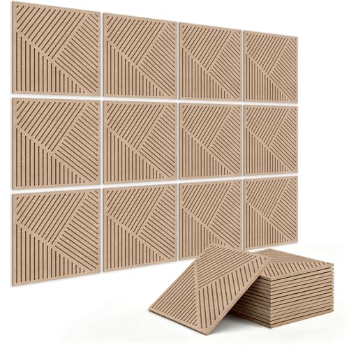 BUBOS 6 PCS Art Sound Absorbing Panels 23.6x23.6" Decor Acoustic Wall Panel