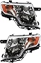 Garage-Pro Headlight Assembly Compatible with 2007-2010 Ford Edge Halogen, Chrome Interior - CAPA, Set of 2, Driver and Passenger Side, Clear Lens; Chrome Interior