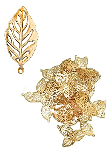 Image of Premium Golden Metal Charms Filigree Connectors for Craft and Jewellery Making Accessories DIY