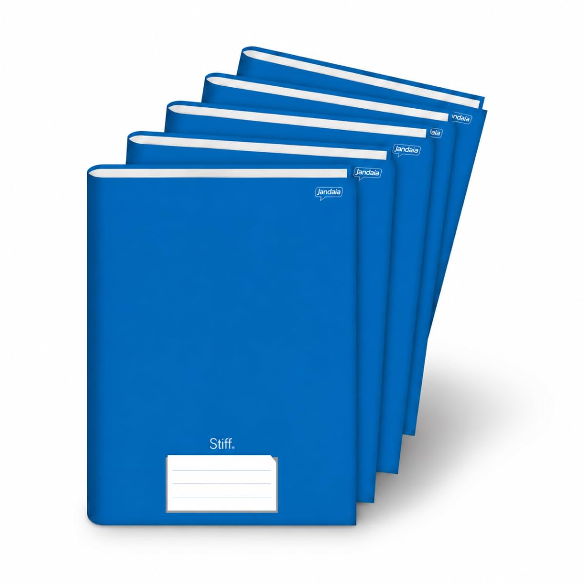 Caderno Brochura, Jandaia, Azul, Pacote com 5 Unidades