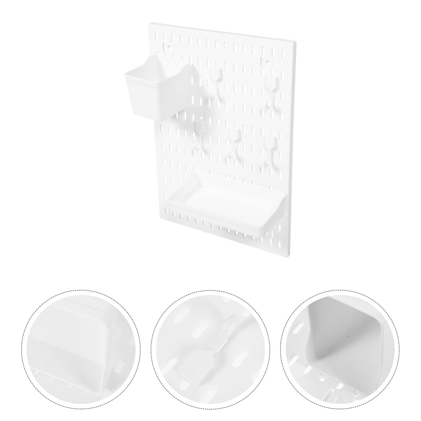 Organizzatore Pannello Forato da Parete Pannello Extra Large e Picchetti, Kit Combinato per Riporre Giocattoli e Piccole Piante, Adatto a Ufficio e Ingresso