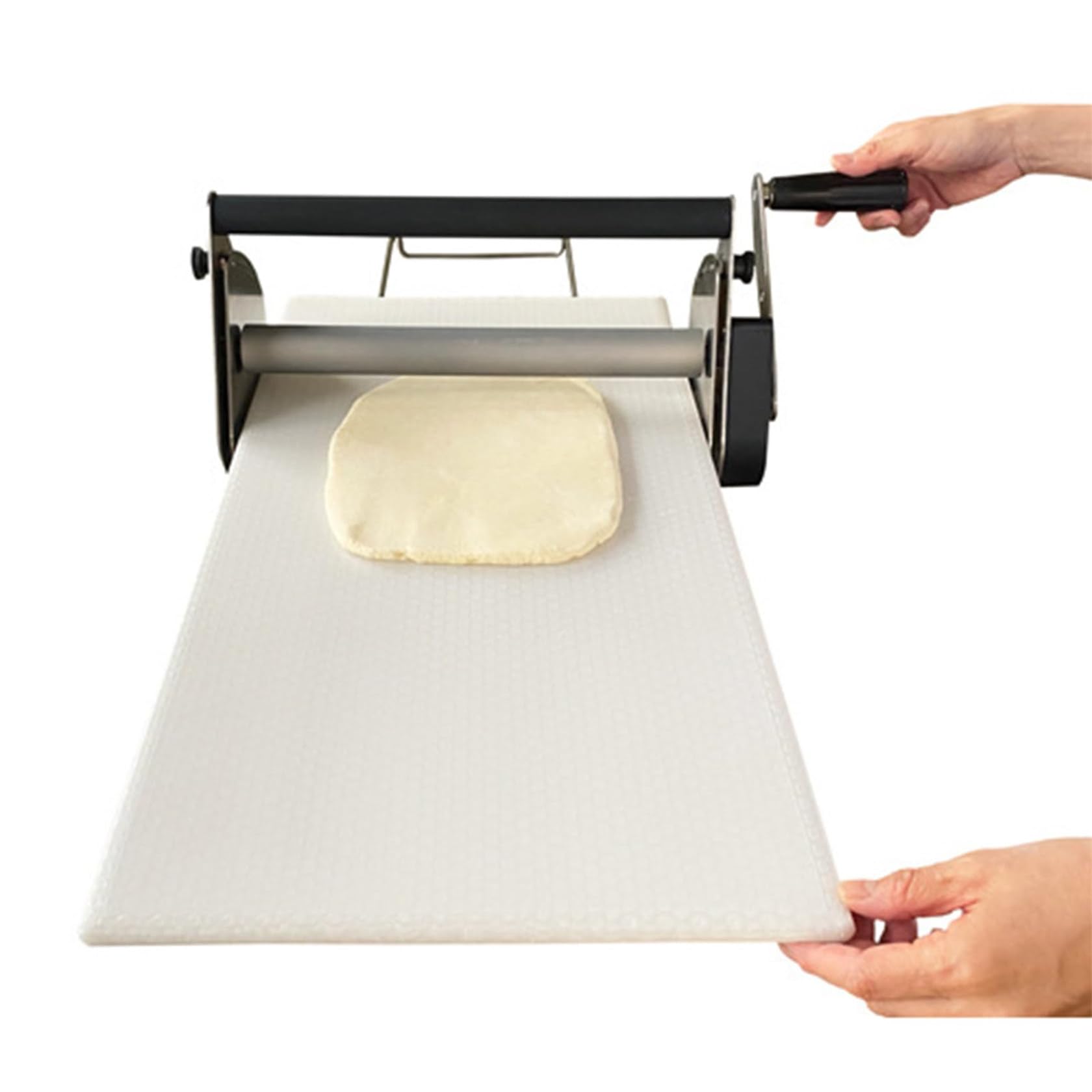 Manueller Teigblech, verstellbare Dicke, Edelstahl-Rollwerkzeug zum Backen, perfekt für hausgemachte Nudeln, Kuchen, Gebäck