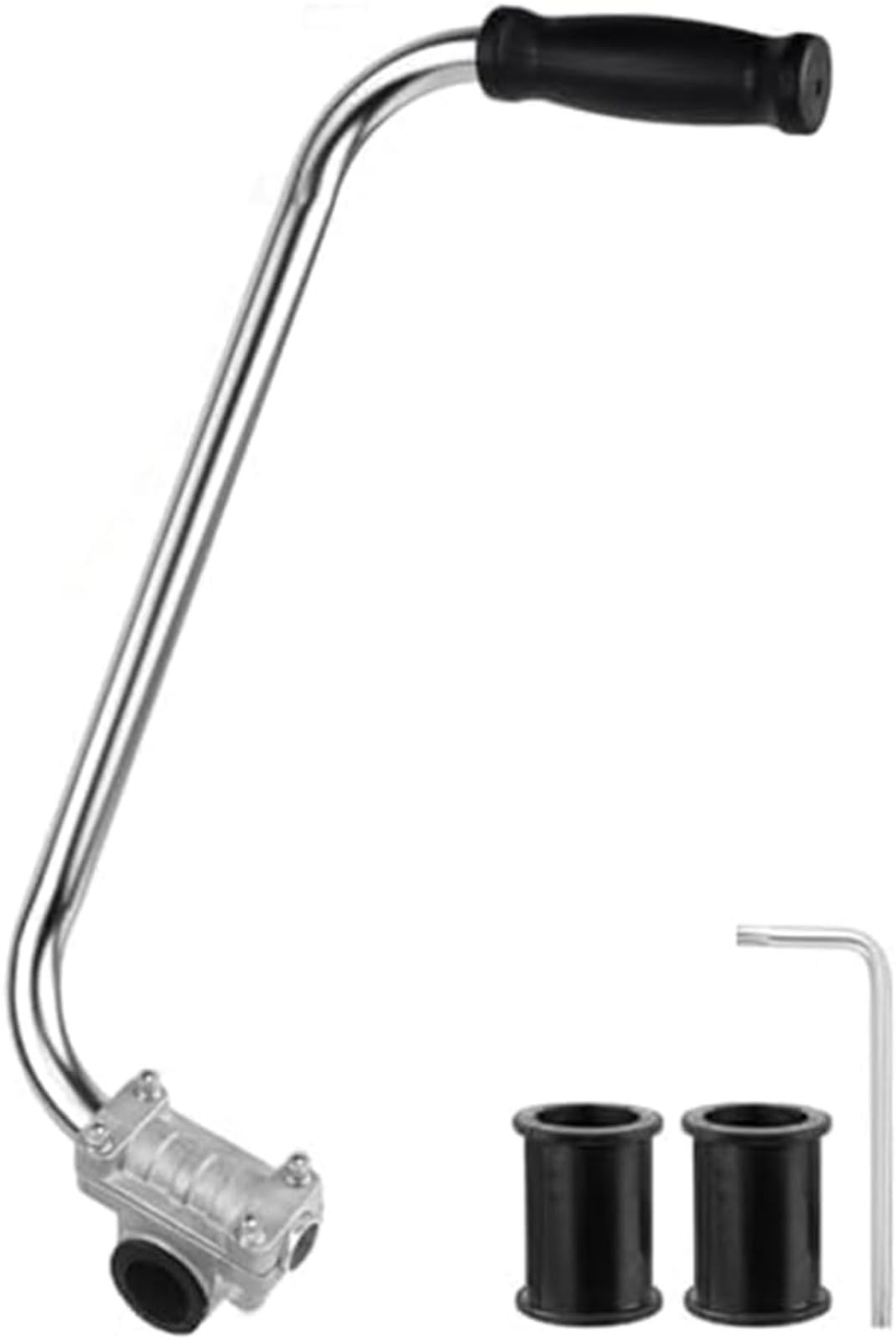 Mango para desbrozadora, mango ergonómico para desbrozadora, extensión del mango con abrazadera de soporte, fácil de usar, mango multifuncional para cortacésped de jardín duradero