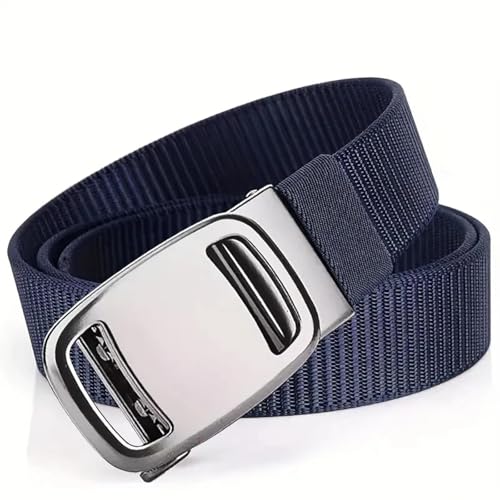 Nylon Belt for Men Work Portable Wear Resistant, Webbing Belt Automatic Belt Buckle for Camping