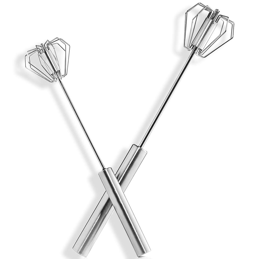 lot 2 fouets rotatifs acier inox