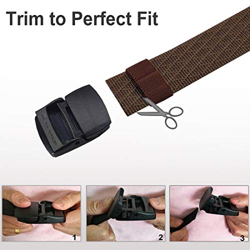 Image of WYuZe Men's Military Tactical Web Belt, Casual Nylon Webbing with No Metal Buckle