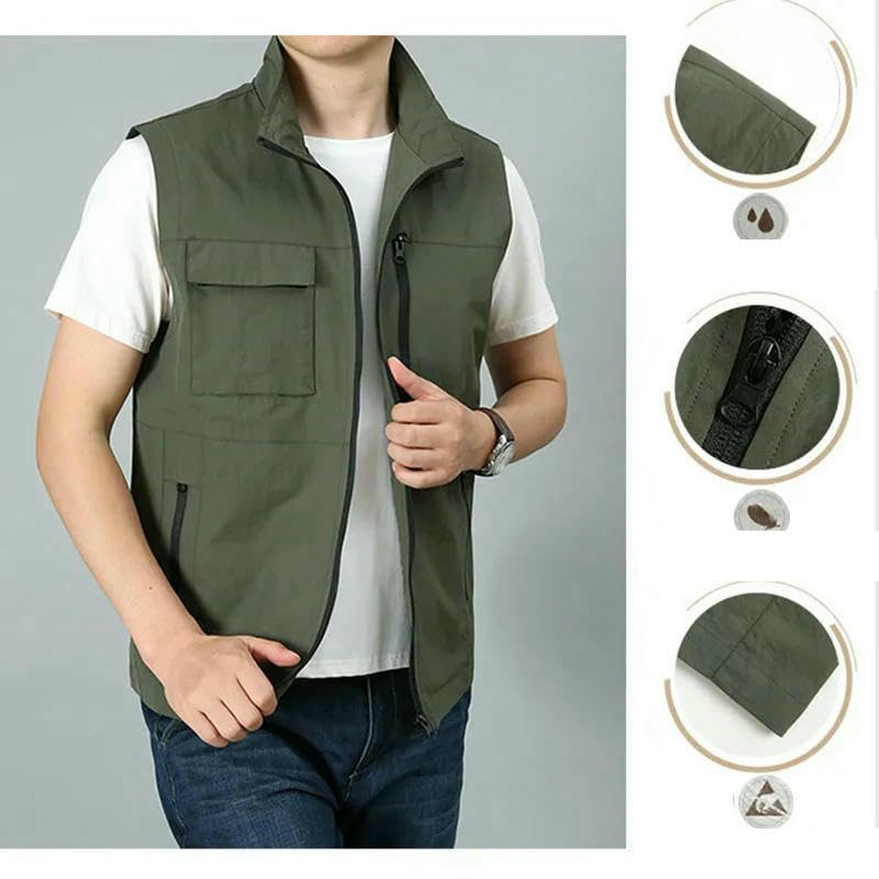 Chaleco impermeable y transpirable para hombre con cremallera ligera 5