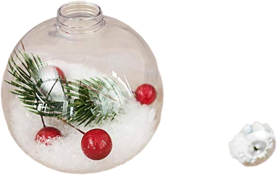 Amazon.co.jp: 6 個クリスマスボール透明ガラスボールペンダント