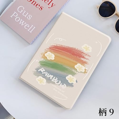 可愛い 2025 iPad A16 第11世代 11インチケース ブック式 2022 iPad 第10世代 10.9インチケース Apple Pencil 収納 スタンド機能付き オートスリープ 柄物 イラスト 印刷 プリント 超薄型 耐衝撃,柄 9
