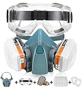 DADUMK Reusable Spray Paint Respirator, Welding Fume Half Face Cover Set for Paint, Dust, Chemica...