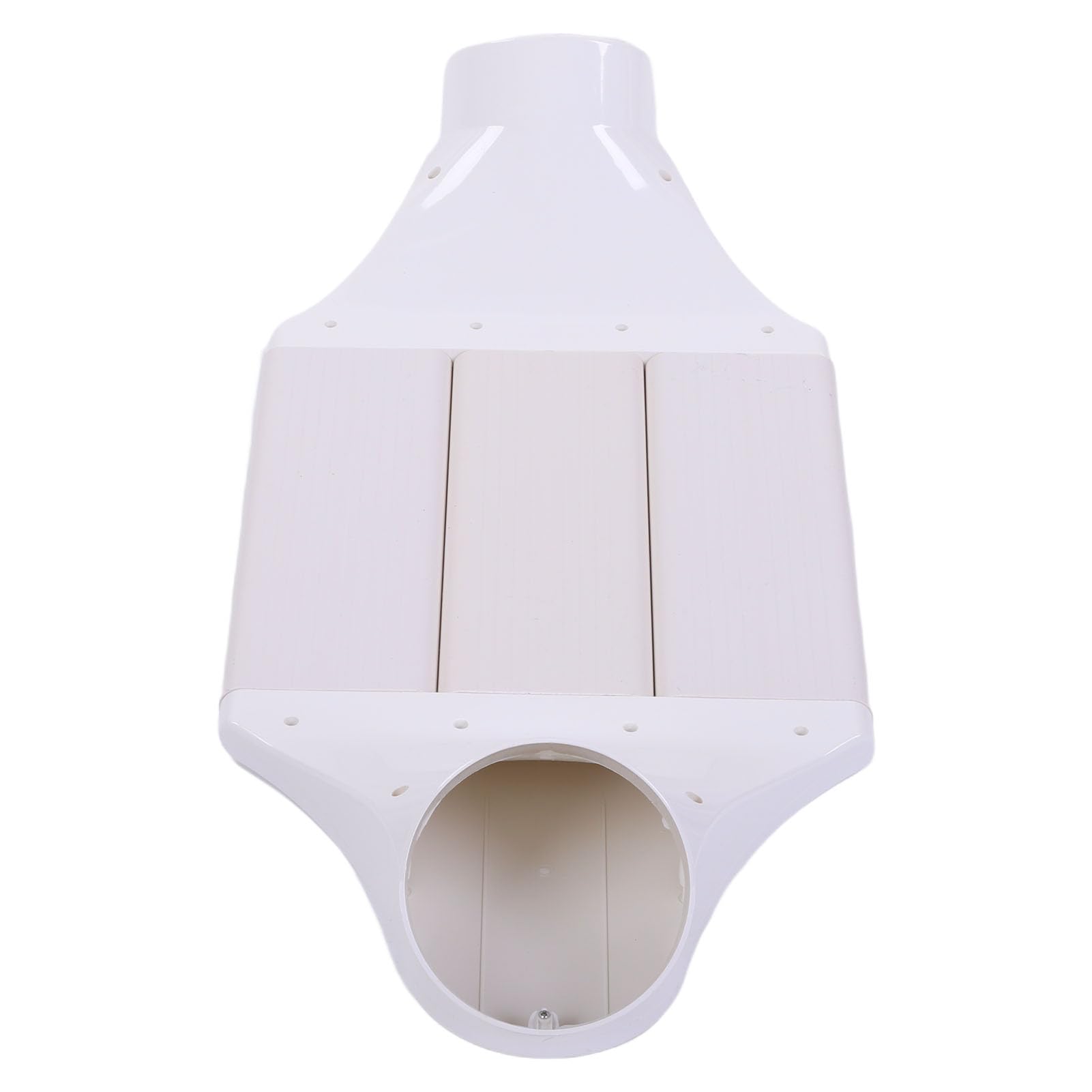 SEAFRONT Kit de Adaptador de Viga Transversal de Tubo de Ventilación de ABS, Conducto de Aire Redondo a Plano, 160mm con Secciones de Corte Ajustables para Derivación de Viga, sin Taladro