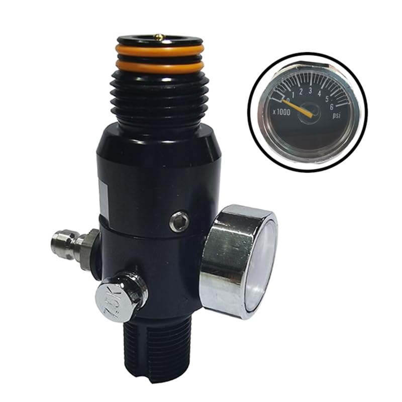 HPA Regulator Valve for Paintball Airsoft PCP Compressed Air CO2 Nitrogen Cylinder Tank Bottle 4500psi Input, Output 800psi 1800psi 2200psi(Ouput 2200psi 5/8"-18UNF)