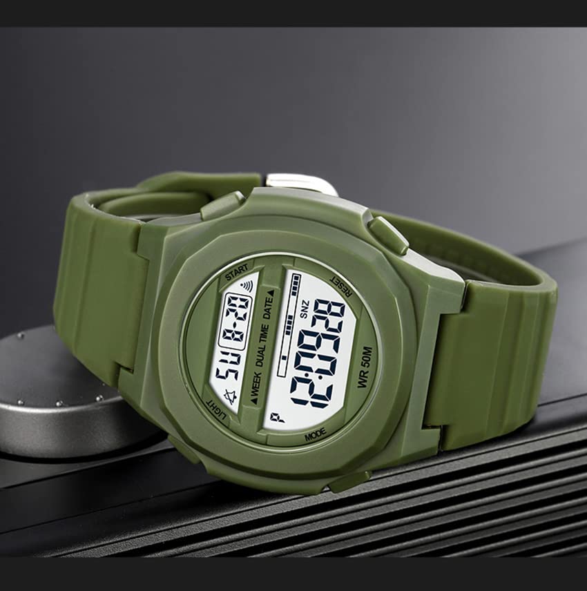 Gosasa Sport Unisex Watches Multifunctional Digital Display Calendar Week PU Strap Quartz Waterproof 50ATM Men and Women Fashion Alarm Wrist Watch2