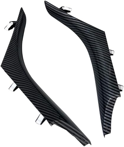 1 par de moldura de consola central delantera de fibra de carbono compatible con Chevrolet SS Sedan 2014-2017
