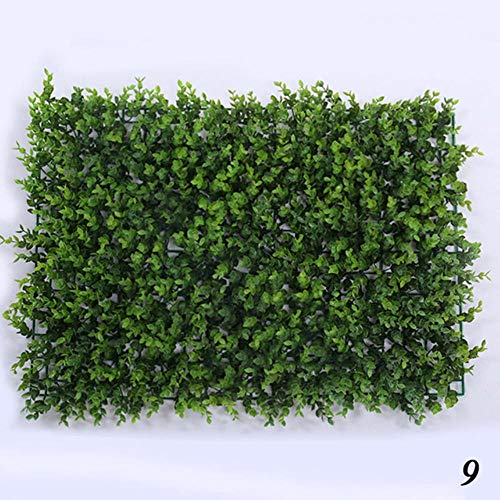 MOMO Planta Artificial Césped DIY Fondo Simulación de Pared Hierba Hoja Boda Decoración del hogar   Alfombra Verde Césped Decoración de Oficina, T, 60X40Cm