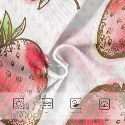 Wusikd Strawberry Girls' Underwear Cotton Lovely Girls Briefs Soft Toddler Underwear 5T3