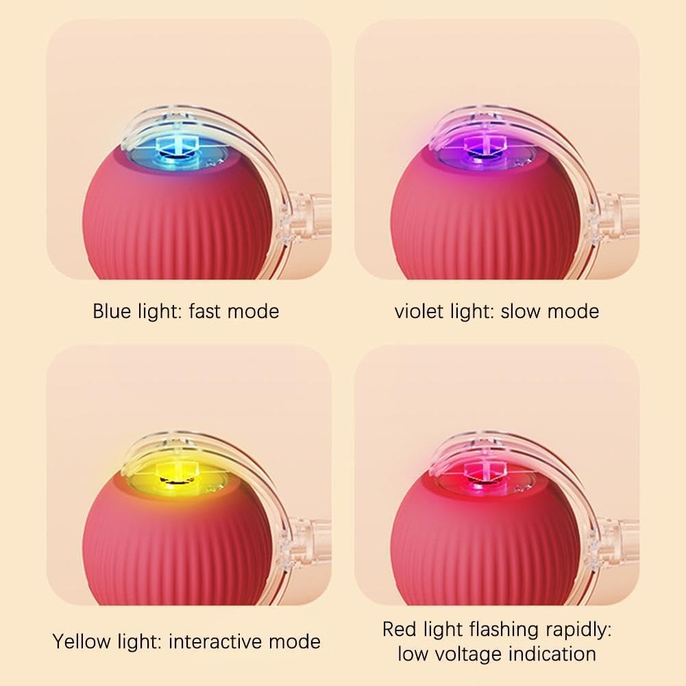 2 Packs Interactive Cat Toy,Electric DogBall Toy,Cat Toys For Indoor Cats,Chewie Viral Dog Ball,Adjustable Sports Rolling Toy,Electric Rolling Ball Christmas Birthday Gift for Pets.(Red&Green) - image 5