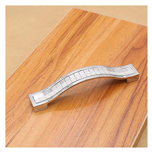 BOZONLI 5pcs Rhinestone Crystal Wardrobe Handles Europe Style Zinc Alloy Furniture Door Pull Handle for Kitchen Cabinet Cupboard Dresser Knobs (160mm - Image 2