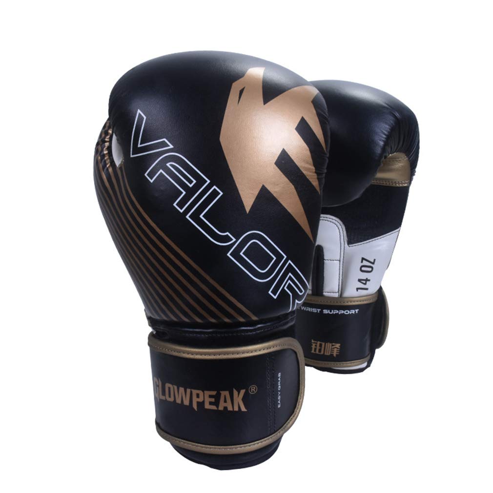 Combattere Guanti di Pugilato per la Formazione di Perforazione Guanti MMA Sparring Pelle Guanti di Pelle Infuso Gel Formazione Muay Thai,Blu,8oz