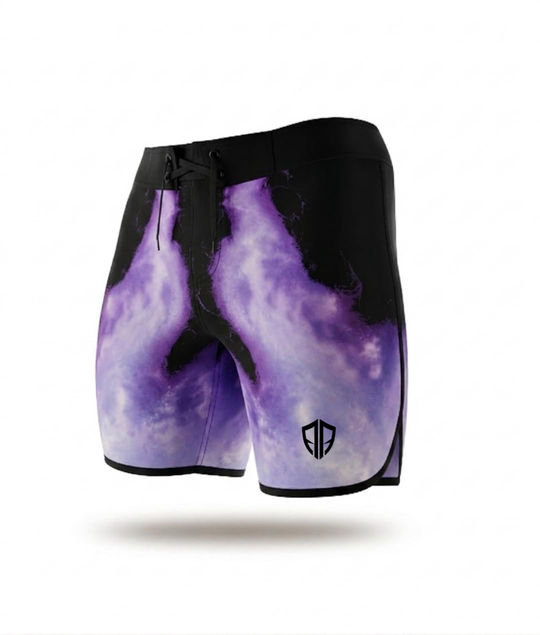 aesthetic armour Rift Board Shorts for Men, Purple Graphic Print, 4-Way Stretch, Drop-Cut Design, Competition Physique-picture-26