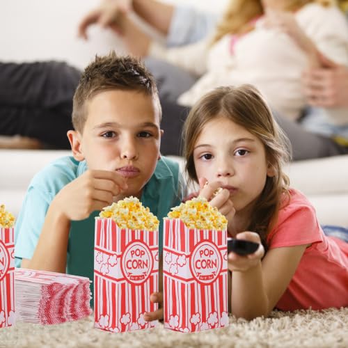 Image of 300 Pcs Popcorn Bags for Party 1 Oz Pop Corn Individual Servings Bags Bulk | Small Paper Popcorn Container for Popcorn Machine Maker Cart Supplies Movie Nights Carnival