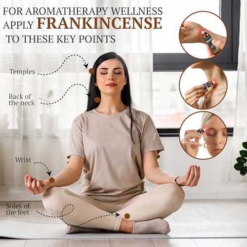 Image of Frankincense Roll On - Pre-Diluted Frankincense Oil Essential Oil for Joints, Muscles & Skin Care, Aromatherapy Roller, Frankincense Roller Ball, Fast Absorbing Formula by Fiora Naturals