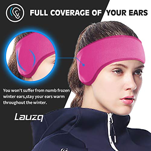 Image of Fleece Ear Warmers /Muffs Headband for Men & Women & Kids Perfect for Cycling Skiing Workout Yoga Running & Riding Motorcycle in Winter - Stay Warm & Performance Stretch