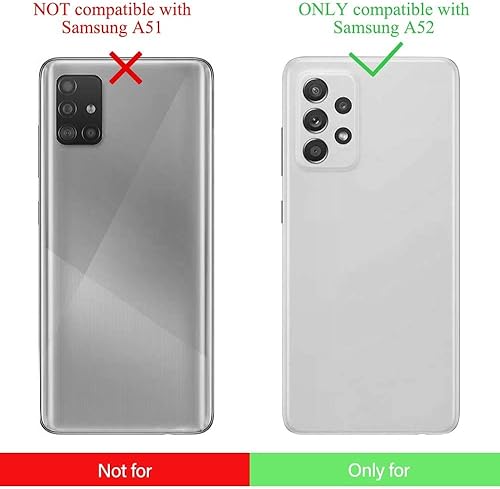 Miniatura 2 de Funda compatible con Samsung Galaxy A52 5G Diamond con vidrio templado, ultrafina, a prueba de golpes, funda protectora para teléfono con soporte de