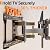 IWORKBOARD 75 85 90 inch Full Motion TV Wall Mount for 40-90'' TV Mount, Heavy Duty Adjustable articulating Bracket Tilt Swivel Extension Level, VESA 600x400mm, 16" Studs, 132 lbs for 65 70 75+ TVs