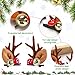 Christmas Hair Clips Brown Antlers Hairpins With Bell Headdresses Reindeer Headbands Cute Hair Accessories for Women New Year Decoration 2PCS (Brown Antler)
