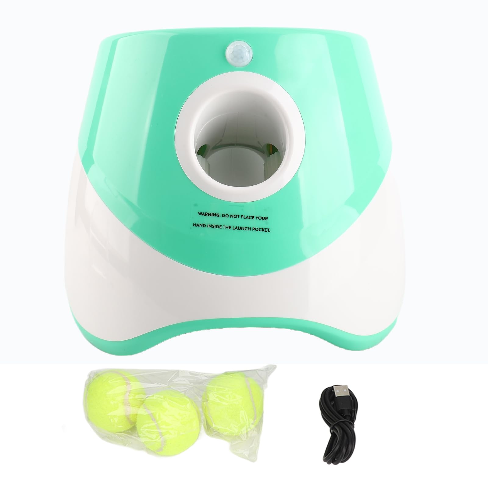Tnfeeon Lanzador Automático de Bolas para Perros Mini Lanzador de Bolas Juego de Lanzamiento Recargable 3 Modos Lanzador Interactivo de Bolas para Mascotas para Interiores y