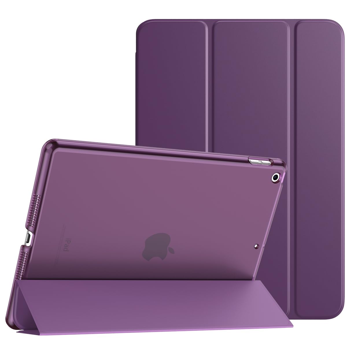 TiMOVO for iPad 10.2 Case iPad 9th Generation 2021/iPad 8th Generation 2020/iPad 7th Generation 2019 Case,Slim Translucent Hard PC Protective Smart Cover with Stand for iPad 10.2",Purple