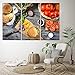 Obraz na płótnie plakat nadruk hamburger pomidory chleb cebula nóż sztuka ścienna modułowe obrazy kuchnia restauracja dekoracja 20 x 40 cm x 3 bez ramy