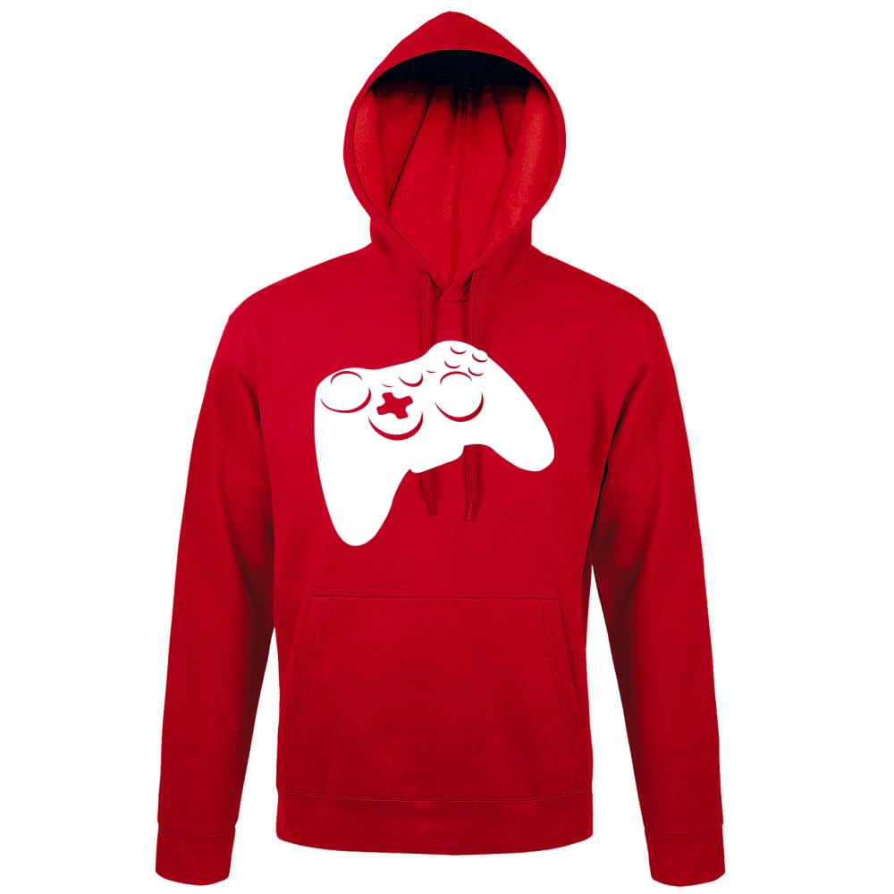 Gaming Controller X - Sudadera con capucha para hombre, rojo, XL
