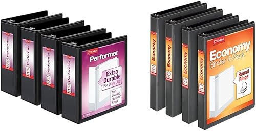 Cardinal Paquete de carpetas de 3 anillos Performer and Economy (paquete de 4)