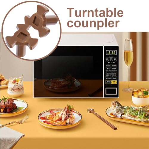 Miniatura 5 de Pyeuift 2 Piezas Acoplador Giratorio Para Microondas - Universal Soporte Bandeja Acoplador - Soporte Guía Rodillo Giratorio, Eje Repuesto Para Horno Microondas 3