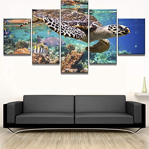 Lienzo 5 piezas de tortuga marina para un hogar lleno de paz y calma 2