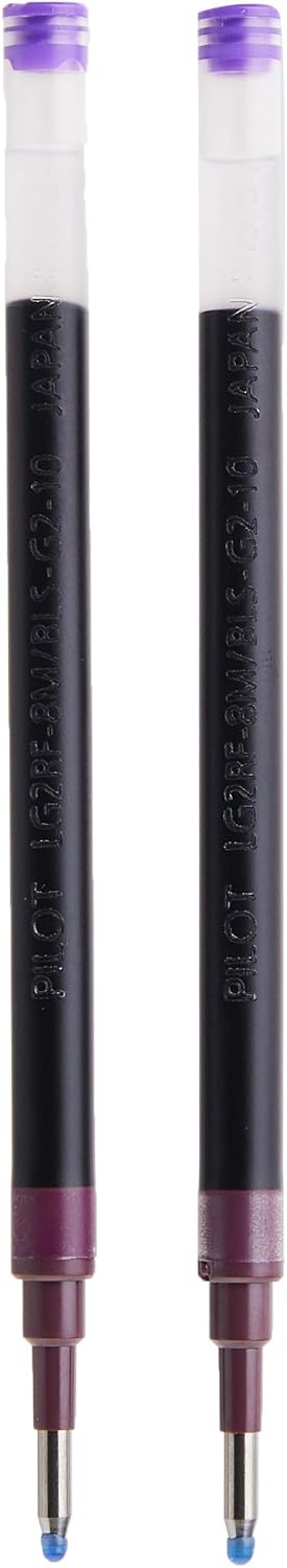 Pilot, G2 Gel Ink Refills, Bold Point 1 MM, Purple, Pack of 2