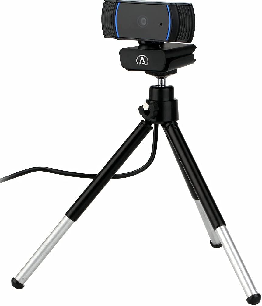 Andrea Communications W-300AF Full 1080P Webcam with Auto Focus and Desktop Tripod Included., Black