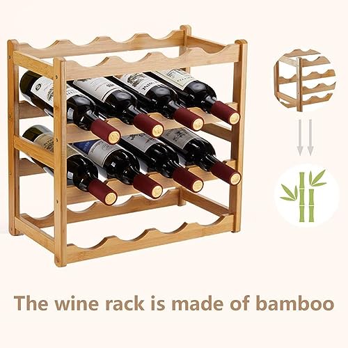 Soporte para vino MISTRARA 16 botellas natural miniatura 5