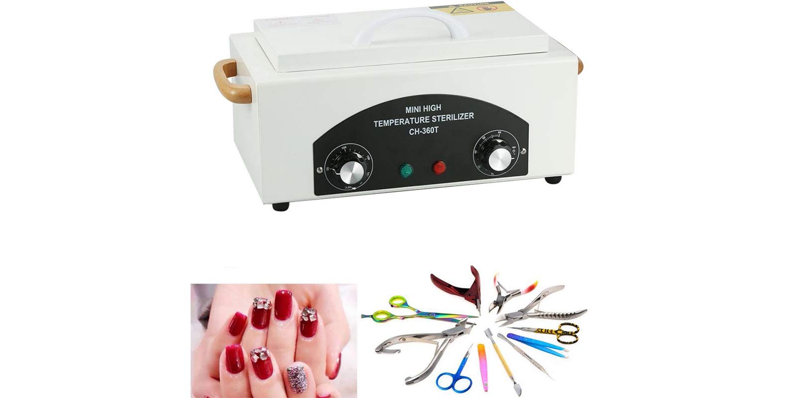 YASTA Sterilizzatore Professionale a Secco Per Disinfezione Utensili in Acciaio Inox Sterilizzatrice Per Attrezzi Di Estetica Sterilizzazione Sicura e Efficace Per Estetista Dentista Tatuatore