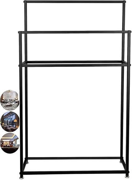 Exquisitos estantes de baño Soporte Independiente para Colgar Toallas, Soporte para toallero de baño Mate, Resistente, Organizador de Toallas, Estante ...