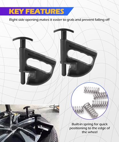 Image of SCUARI 2PCS Car Tire Bead Clamps,Car Accessories Tire Mounting Tools,Tire Changer Tool,Nylon Tire Bead Clamp Drop Center Tool,Universal Wheel Changing Helper,Fit for Most Wheels and Tires
